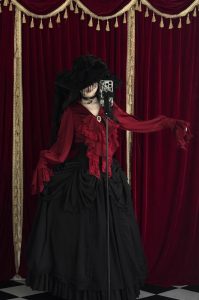 Dreaming of a Lolita top shirt with long sleeves, dark gothic style and a V-neck slimming base layer dreaming of a lolita top shirt with long sleeves, dark gothic style and a v neck slimming base layer
