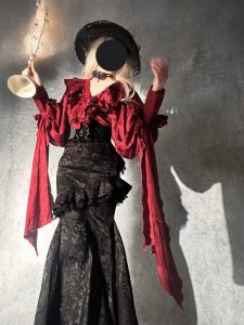 lolita fishtail gothic dark retro for christmas or new year