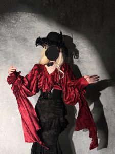 lolita fishtail gothic dark retro for christmas or new year