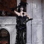 a magnificent gothic embroidered fishtail dress dress for the day of mourning