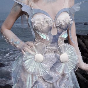 the call of the sea monster mermaid lace up polarized bra halter island vacation dress christmas