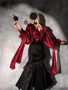 lolita fishtail gothic dark retro for christmas or new year