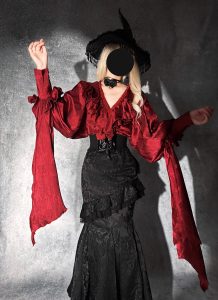 lolita fishtail gothic dark retro for christmas or new year