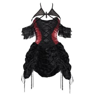 duchess gothic spider heavy industry court slimming lace up dress for christmas