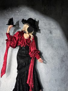 lolita fishtail gothic dark retro for christmas or new year