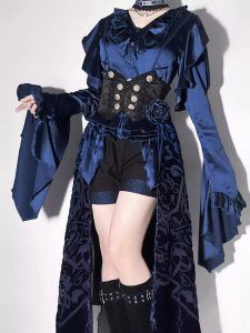 retro medieval gothic style european women