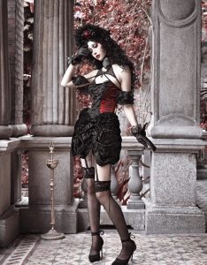 duchess gothic spider heavy industry court slimming lace up dress for christmas