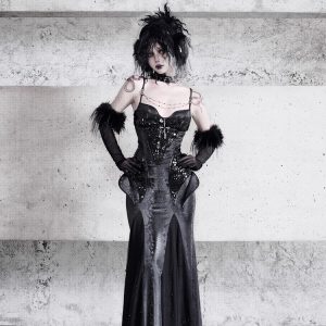 snake eye shadow, snake patterned elastic gothic halter dress, evening dress, fishtail dress for christmas