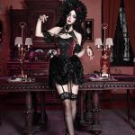 duchess gothic spider heavy industry court slimming lace up dress for christmas