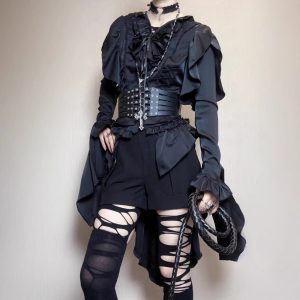 retro medieval gothic style european women