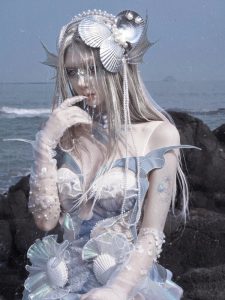 the call of the sea monster mermaid lace up polarized bra halter island vacation dress christmas