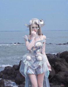 the call of the sea monster mermaid lace up polarized bra halter island vacation dress christmas