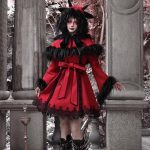 new year's carol, gothic dark cape, bat collar woolen overcoat, christmas coat