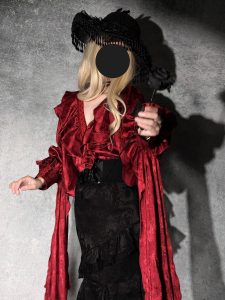 lolita fishtail gothic dark retro for christmas or new year