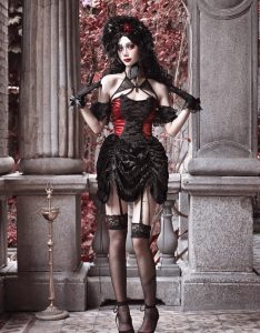 duchess gothic spider heavy industry court slimming lace up dress for christmas