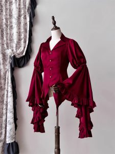 Dreaming of a Lolita top shirt with long sleeves, dark gothic style and a V-neck slimming base layer dreaming of a lolita top shirt with long sleeves, dark gothic style and a v neck slimming base layer