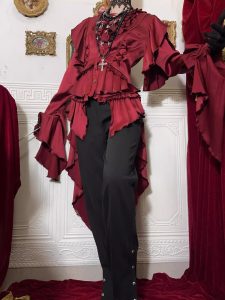 Retro medieval Gothic-style European women's wear, prince's shirt, lolita innerwear retro medieval gothic style european women