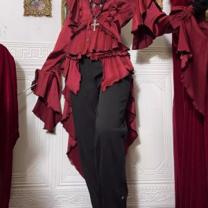 retro medieval gothic style european women's wear, prince's shirt, lolita innerwear