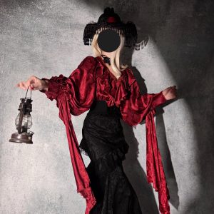 lolita fishtail gothic dark retro for christmas or new year