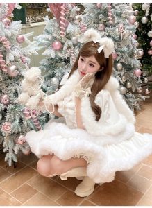 a romantic atmosphere for winter and autumn ceremonies, a date in a princess dress