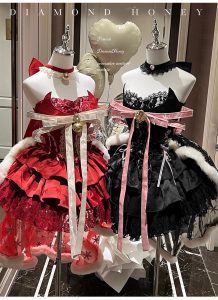 a red christmas princess dress