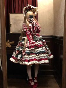christmas eve lolita trinkets design festive atmosphere bow lolita suit for women