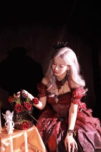 Red wedding dress, lolita dress, women's New Year set, Lolita heavy industry train, puffy princess dress red wedding dress, lolita dress, women