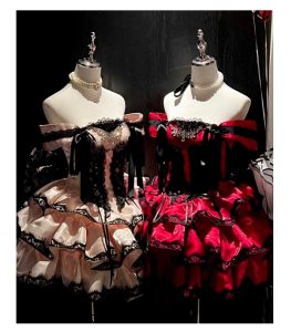 a romantic and elegant lace dress with a slimming look