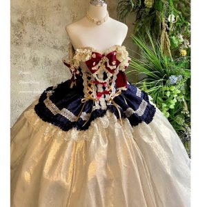 snow white christmas fairy tale atmosphere long dress