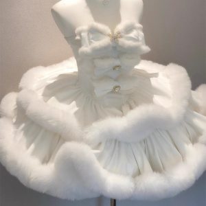 a romantic atmosphere for winter and autumn ceremonies, a date in a princess dress